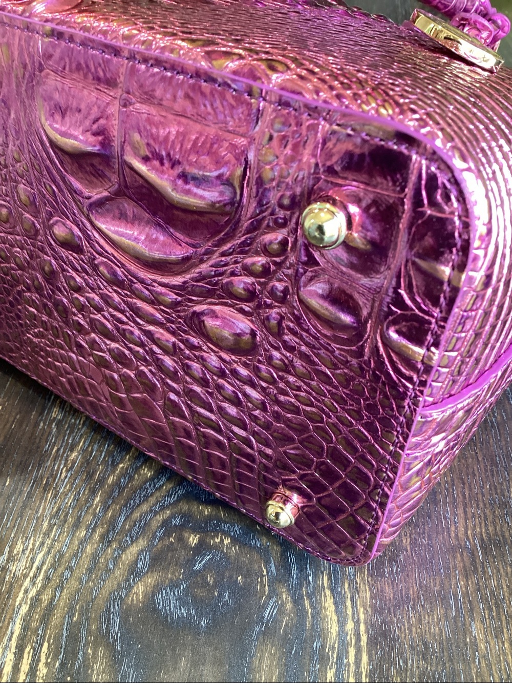 Brahmin Large Duxbury Satchel Bag Opera Melbourne Iridescent Leather $315 Retail - Picture 8 of 11